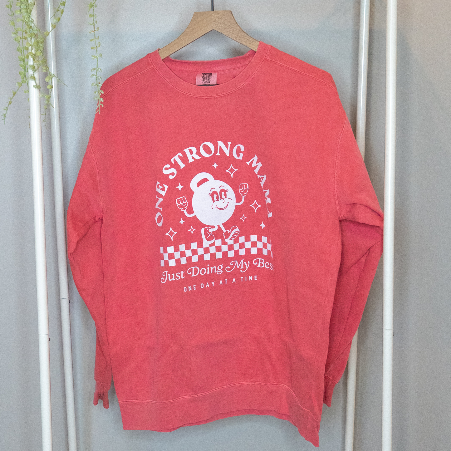 One Strong Mama KB Crewneck - WATERMELON