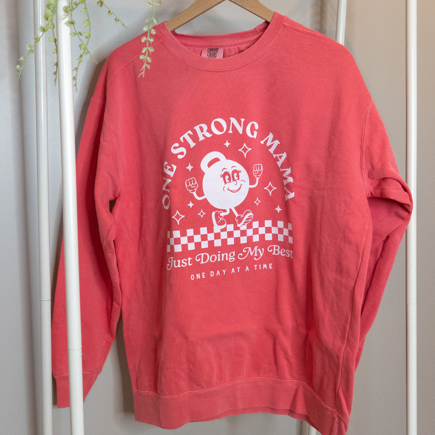 One Strong Mama KB Crewneck - WATERMELON