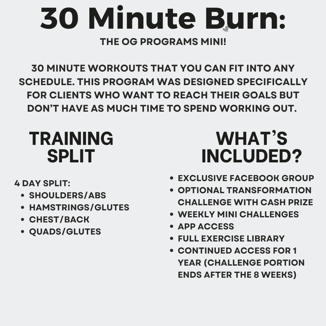 2025 NOVEMBER-DECEMBER 30 MIN BURN