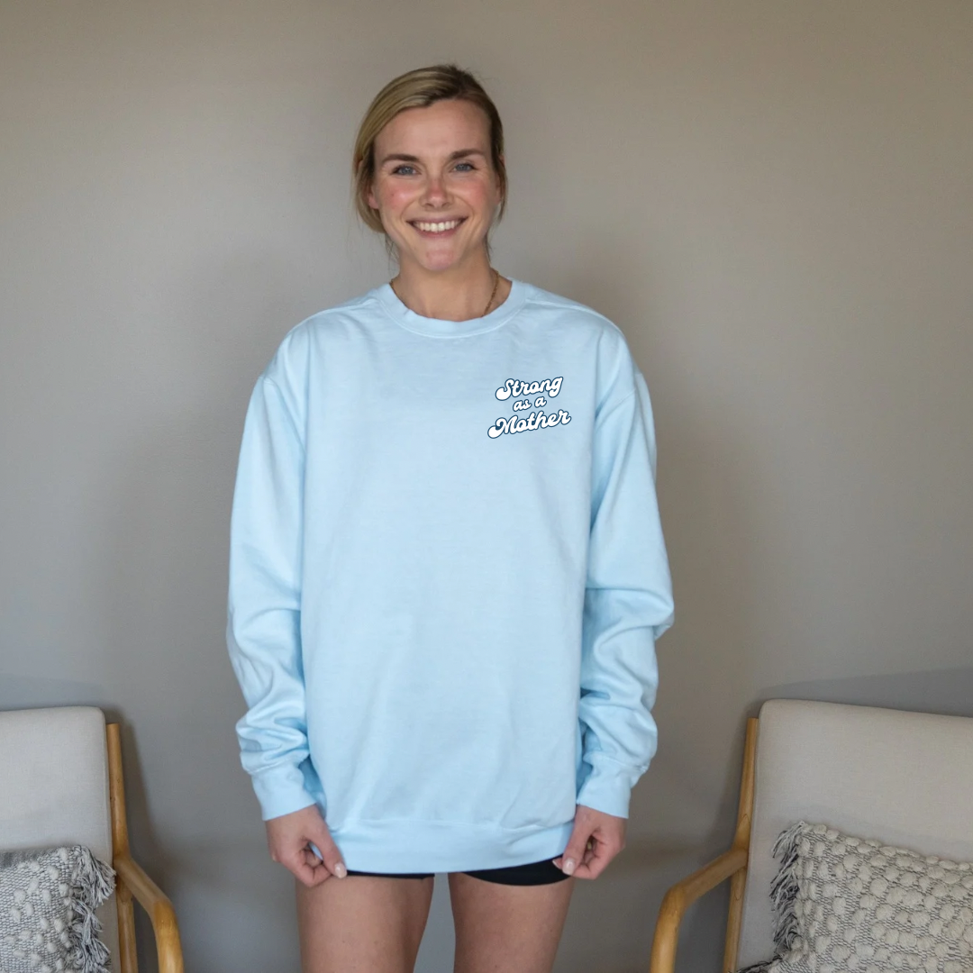 Strong As A Mother KB Crewneck - BLUE