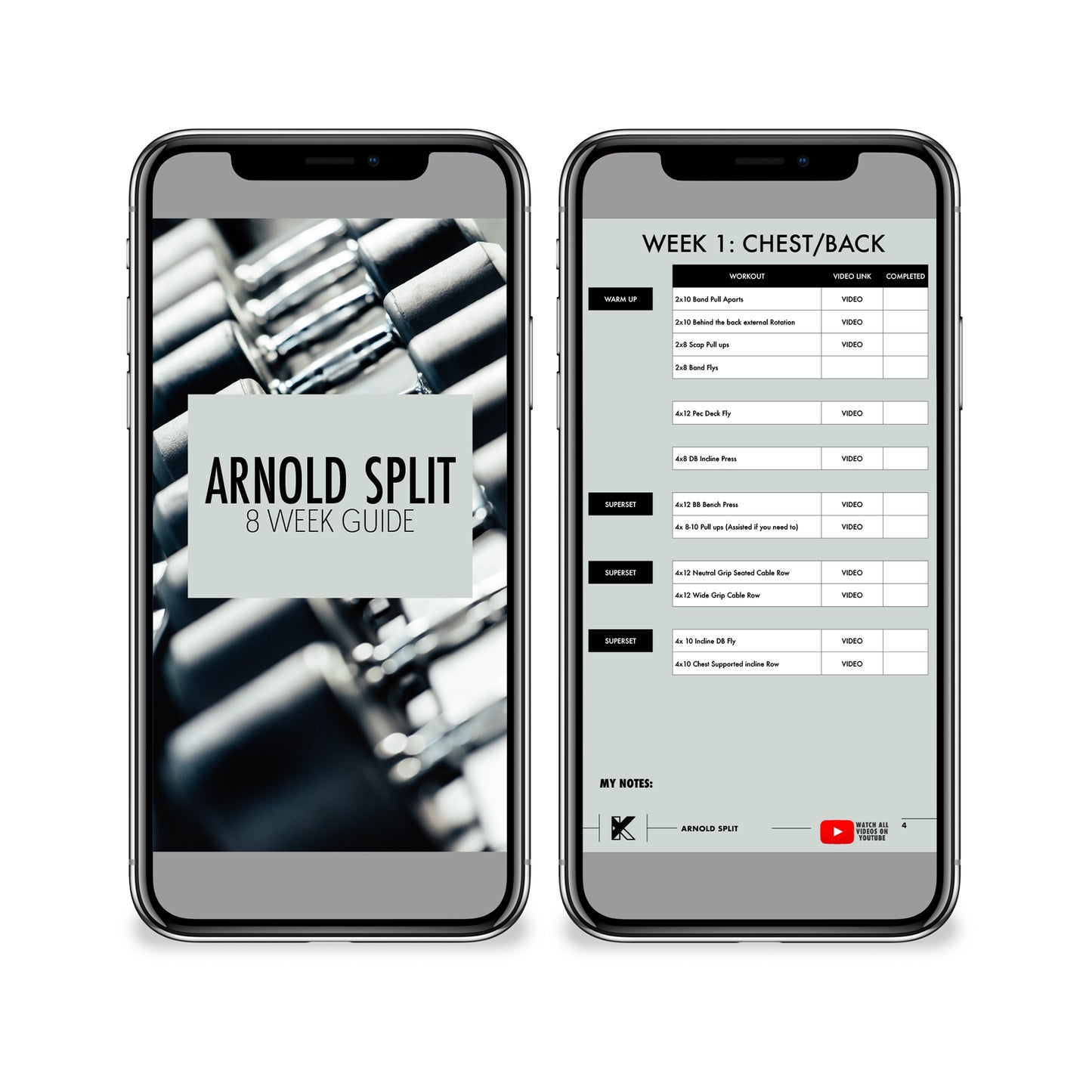 ARNOLD SPLIT- 8 WEEK GUIDE
