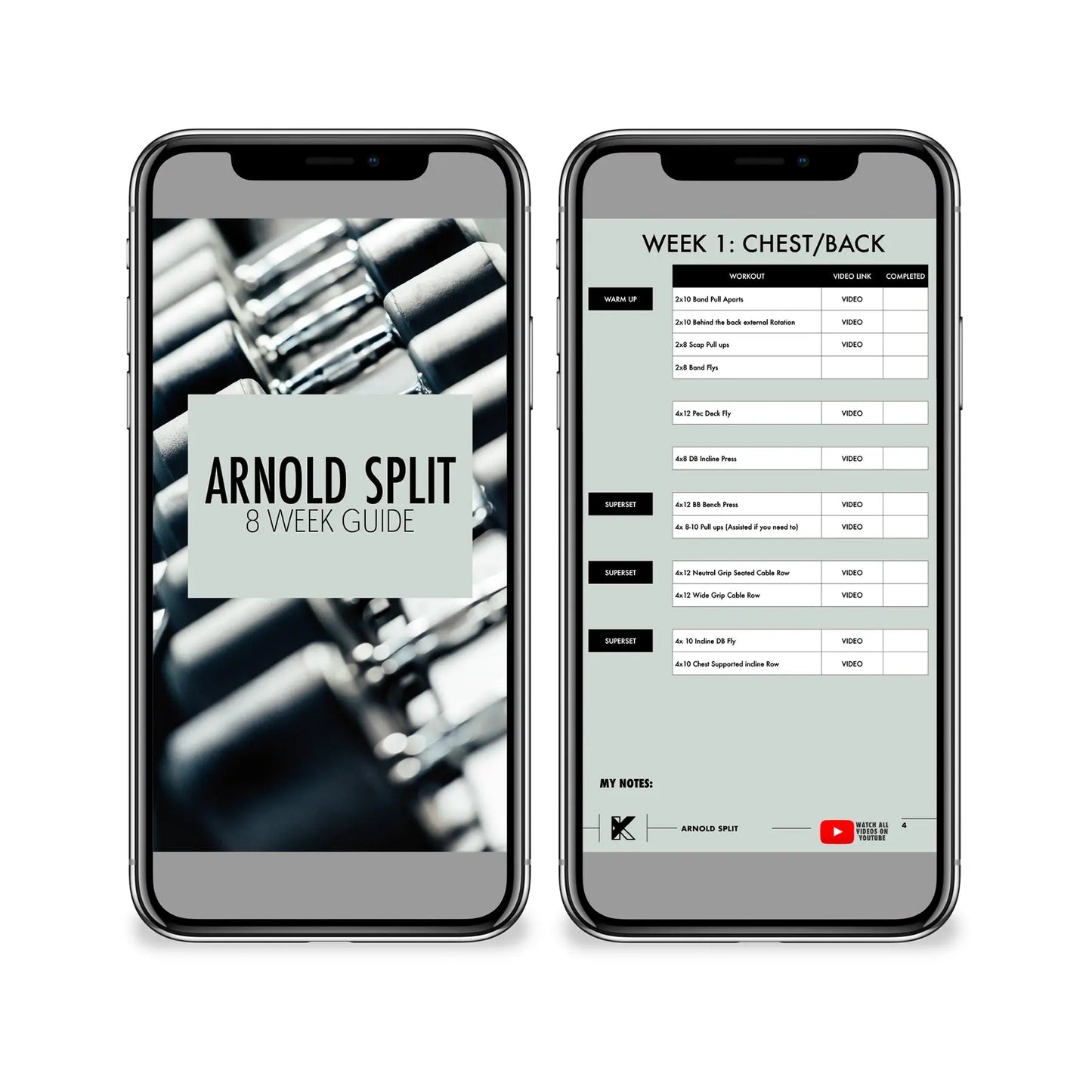 ARNOLD SPLIT- 8 WEEK GUIDE Kelly Yager