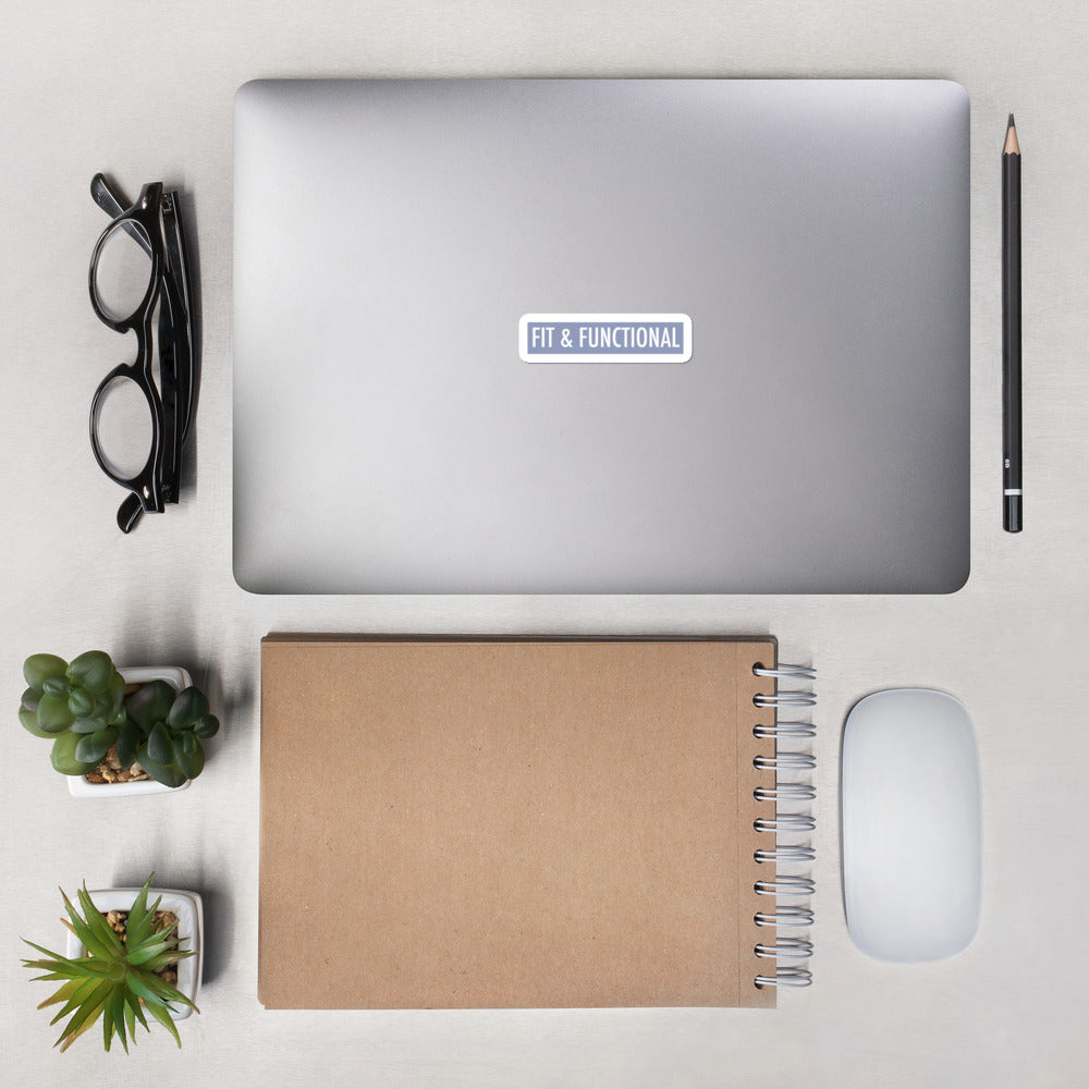Bubble-free stickers - FIT & FUNCTIONAL - Pigeon Blue