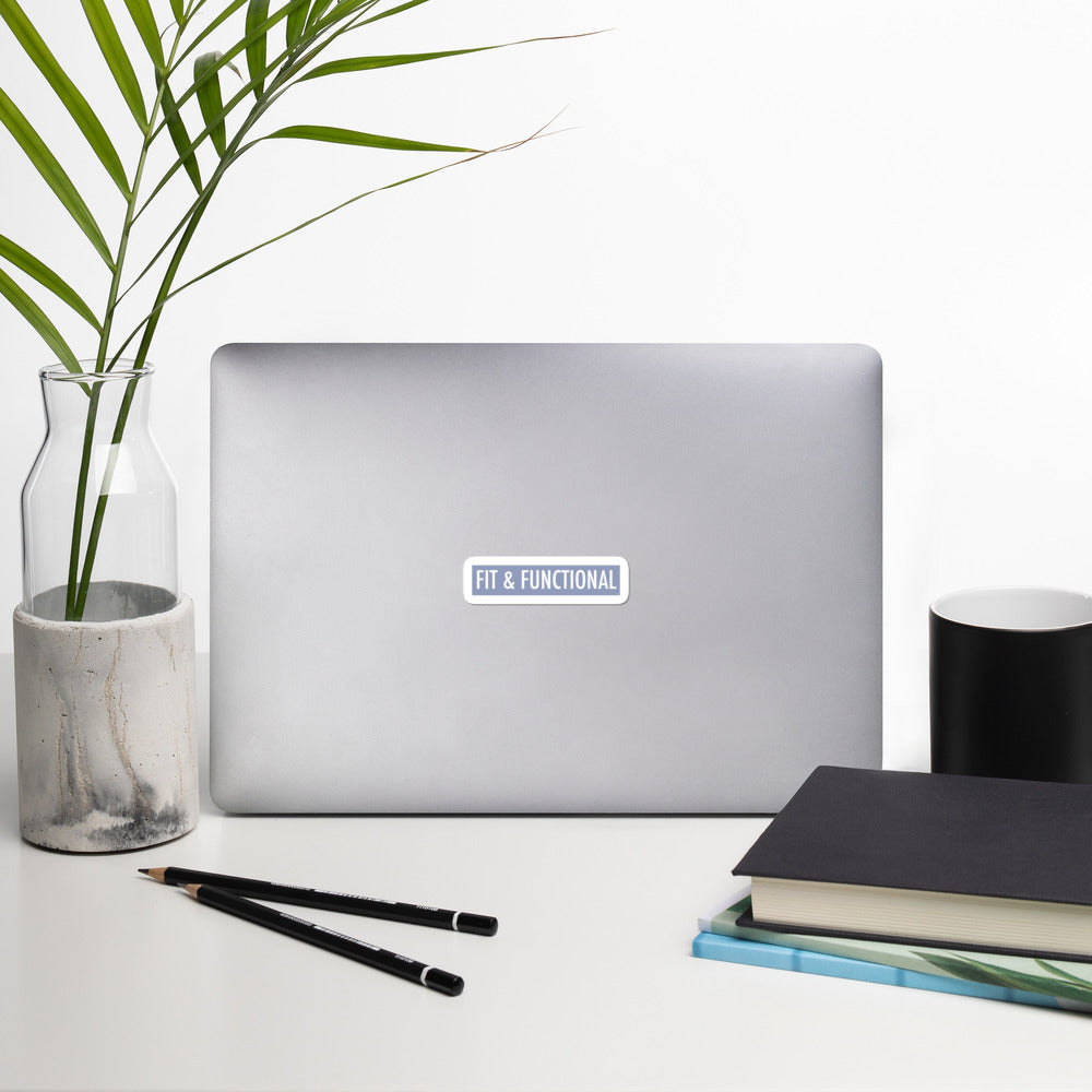 Bubble-free stickers - FIT & FUNCTIONAL - Pigeon Blue