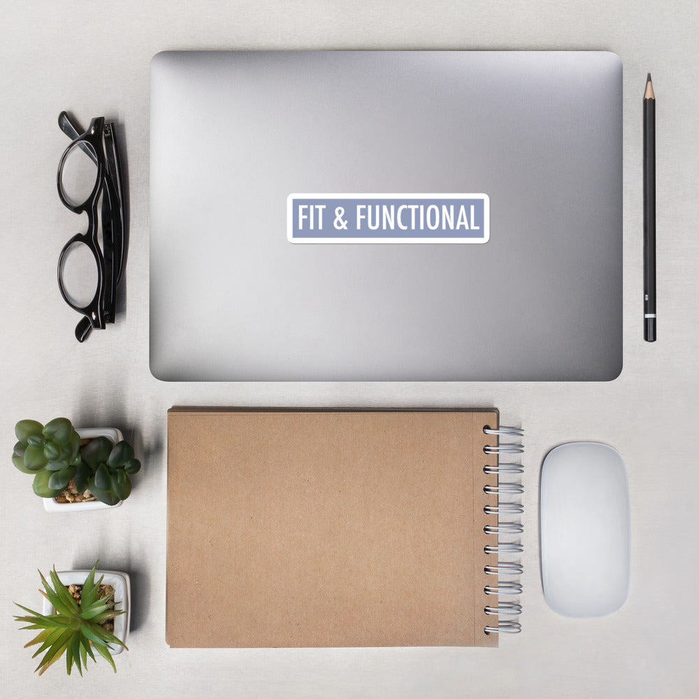 Bubble-free stickers - FIT & FUNCTIONAL - Pigeon Blue