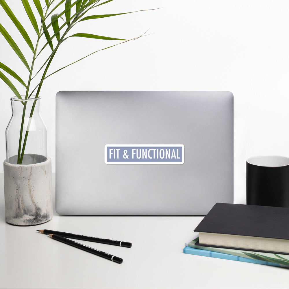 Bubble-free stickers - FIT & FUNCTIONAL - Pigeon Blue