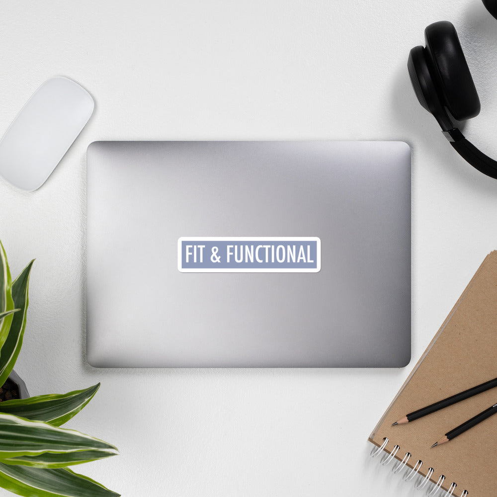 Bubble-free stickers - FIT & FUNCTIONAL - Pigeon Blue