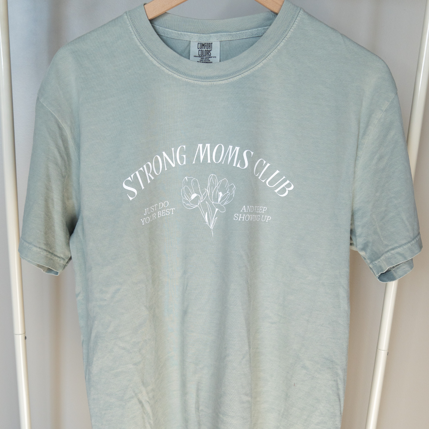 Strong Moms Club Flower T Shirt