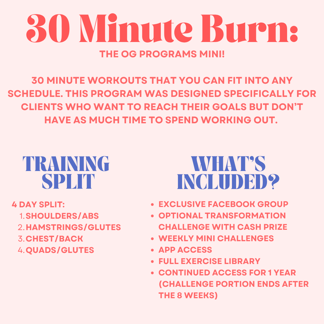 2025 JULY-AUGUST 30 MIN BURN