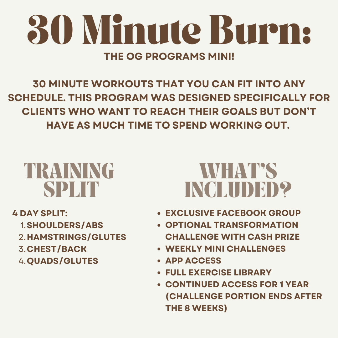 2025 SEPTEMBER-OCTOBER 30 MIN BURN