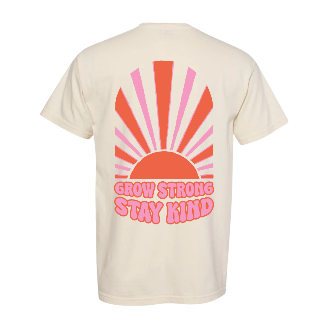 Grow Strong Stay Kind T Shirt - IVORY